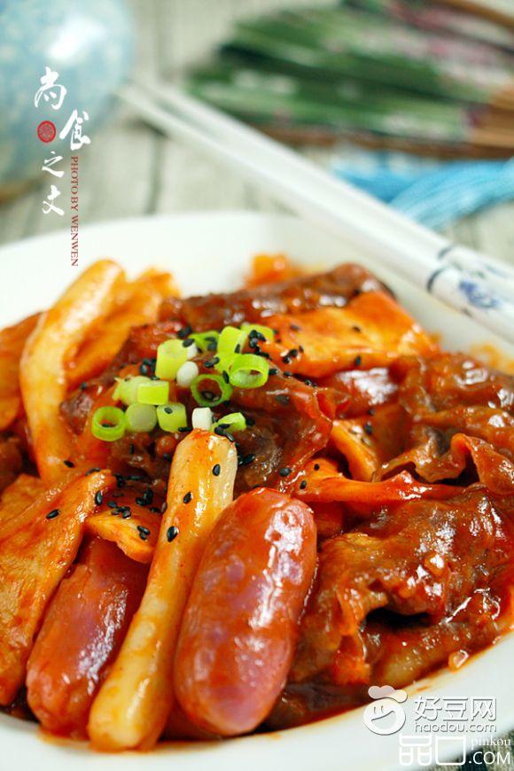 肥牛鱼饼炒年糕