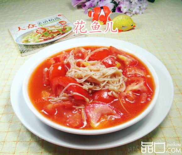 番茄炒金针菇