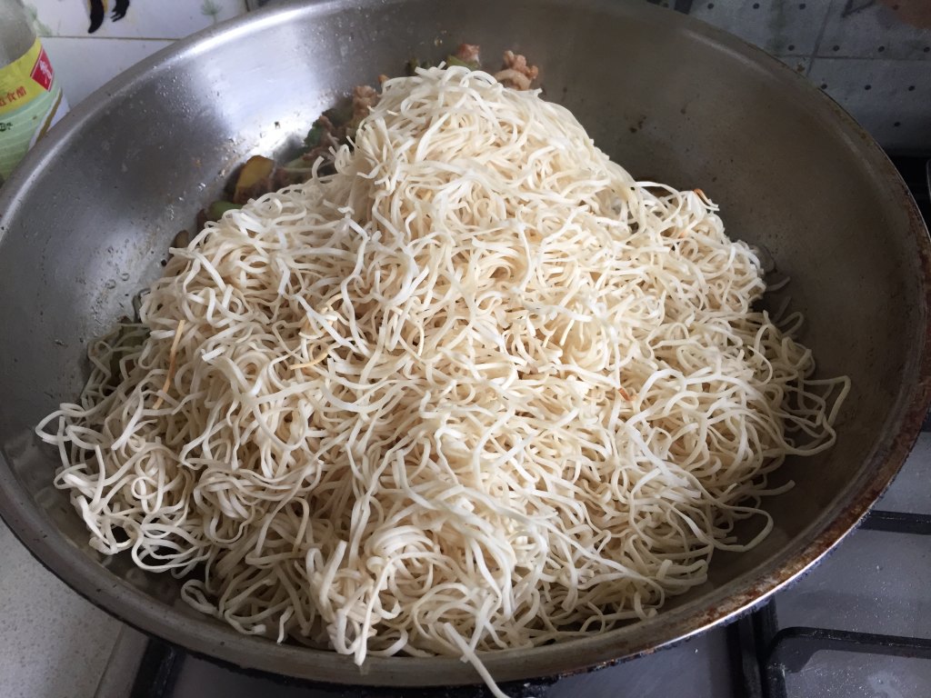 芹菜肉丝蒸面步骤14