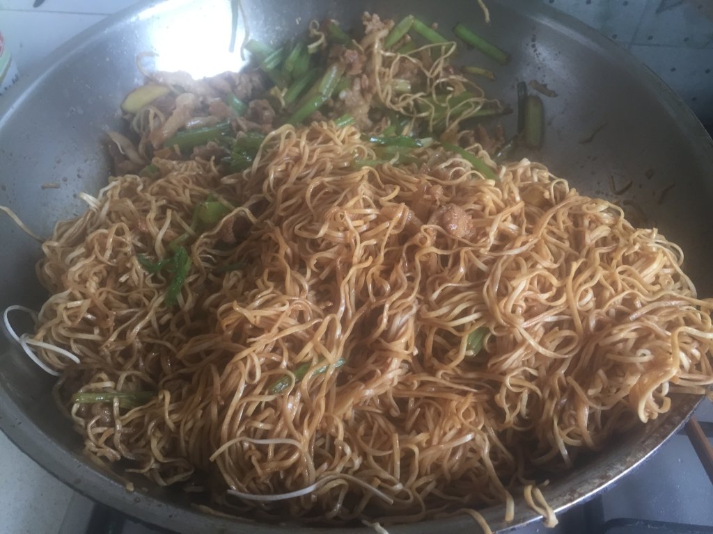 芹菜肉丝蒸面步骤15