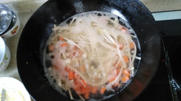 青菜鸡蛋方便面条步骤5