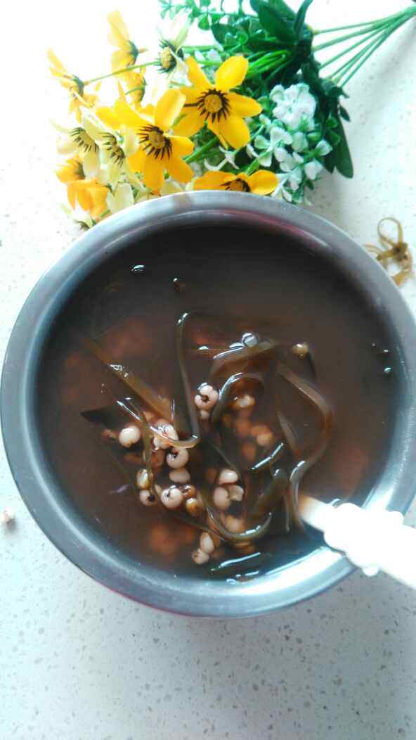 海带绿豆薏米糖水步骤6