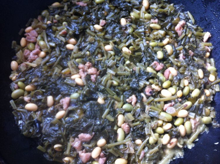 雪里蕻豆芽炒肉步骤8