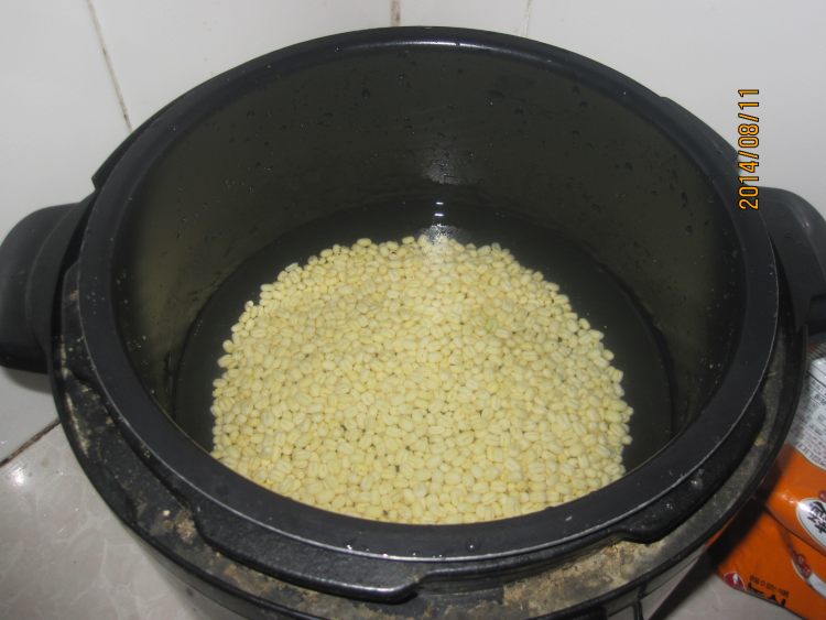 自制绿豆蓉步骤4