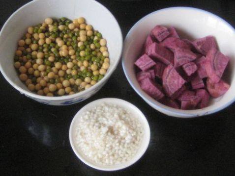 紫薯双豆糯米浆步骤1