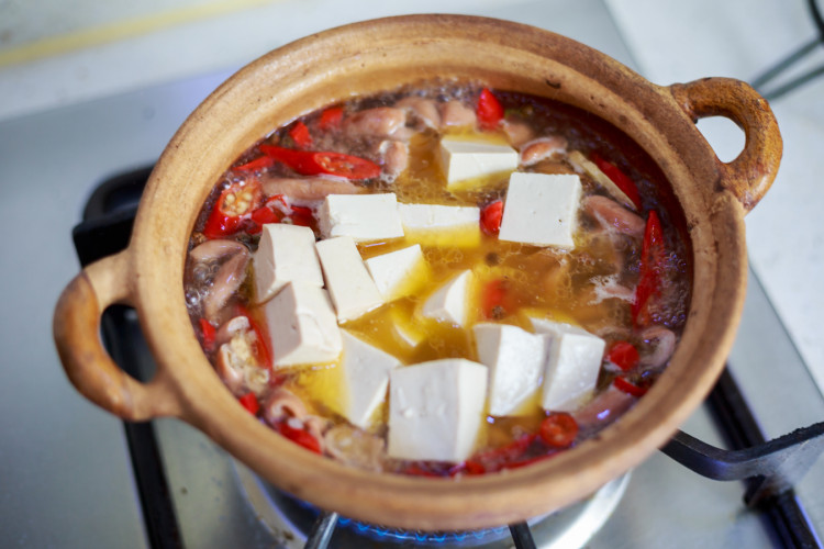肥肠炖豆腐步骤8