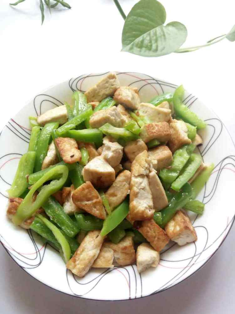 家常青椒豆腐步骤8