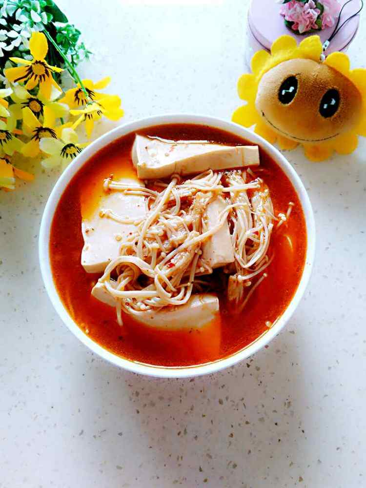 金针豆腐煲步骤9