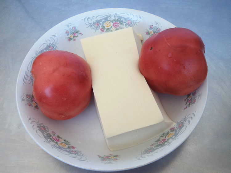 番茄豆腐#多效护理一步骤1