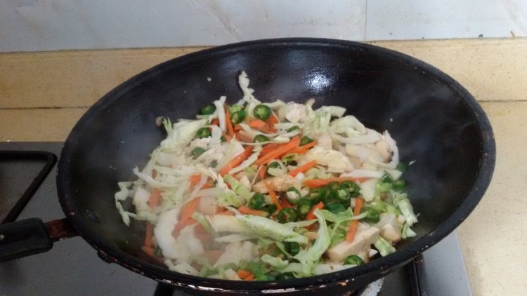 青椒杂蔬煎豆腐步骤7