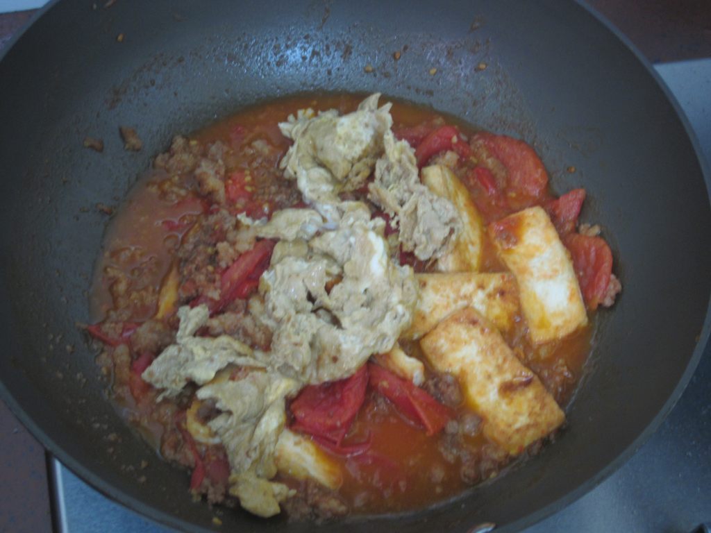 蕃茄滑蛋肉碎煮豆腐步骤13