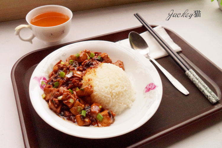 肉末豆腐盖浇饭步骤8