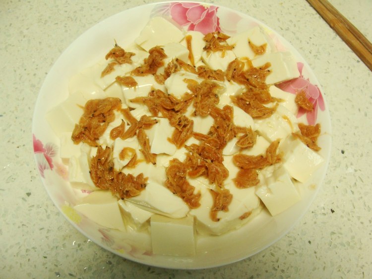 虾皮肉沫蒸豆腐步骤2