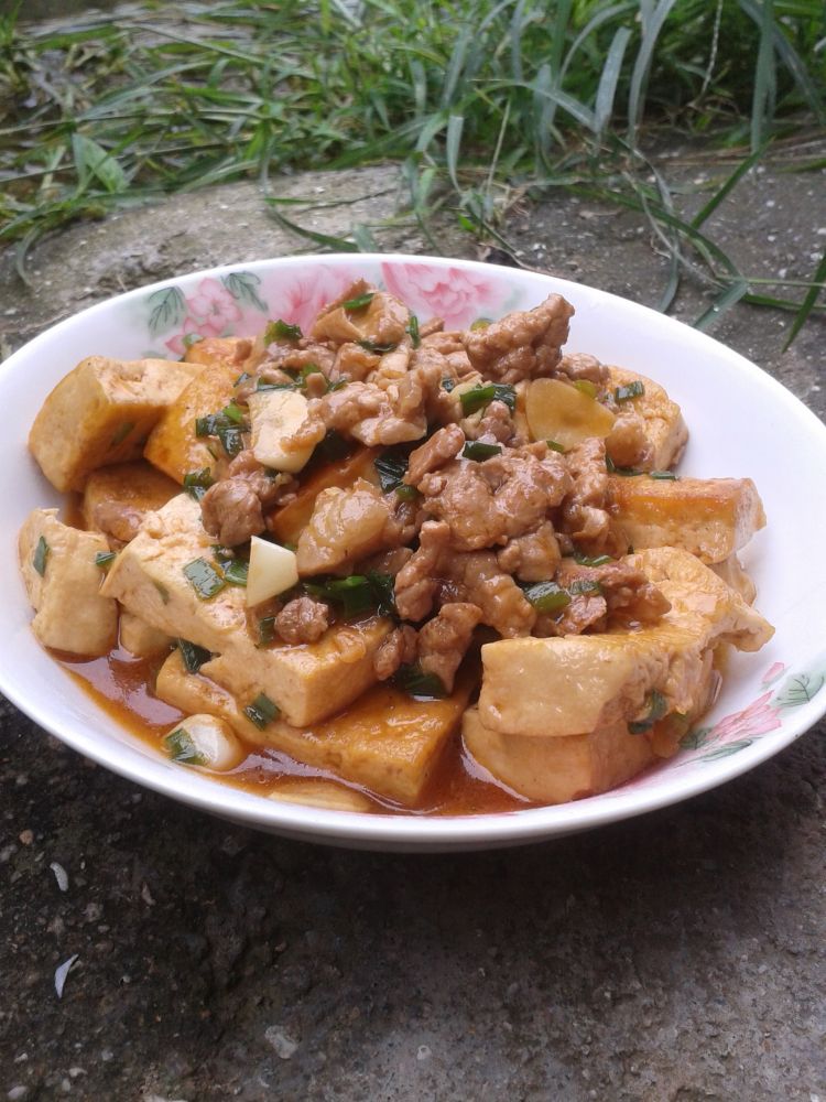 葱香肉沫豆腐步骤7