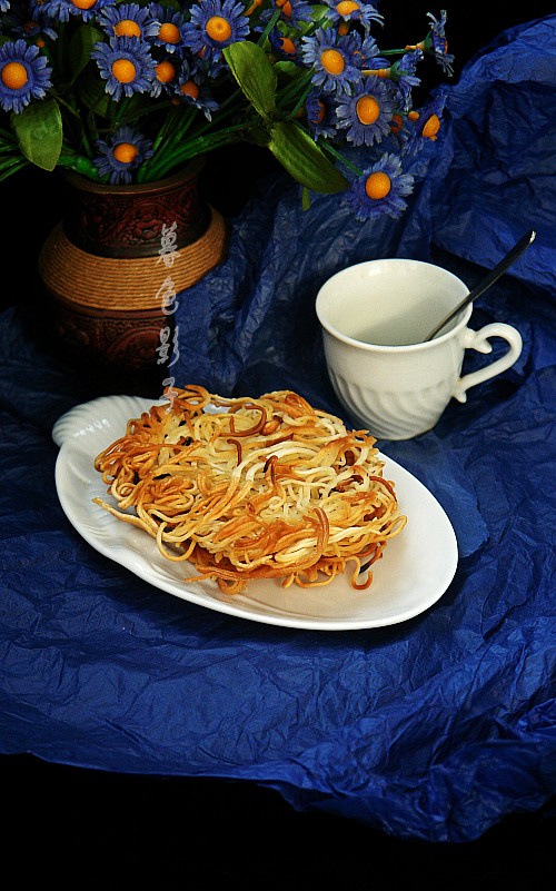 酥脆龙须饼步骤8