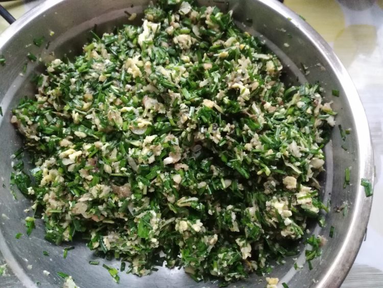鲜肉鸡蛋韭菜水饺步骤4