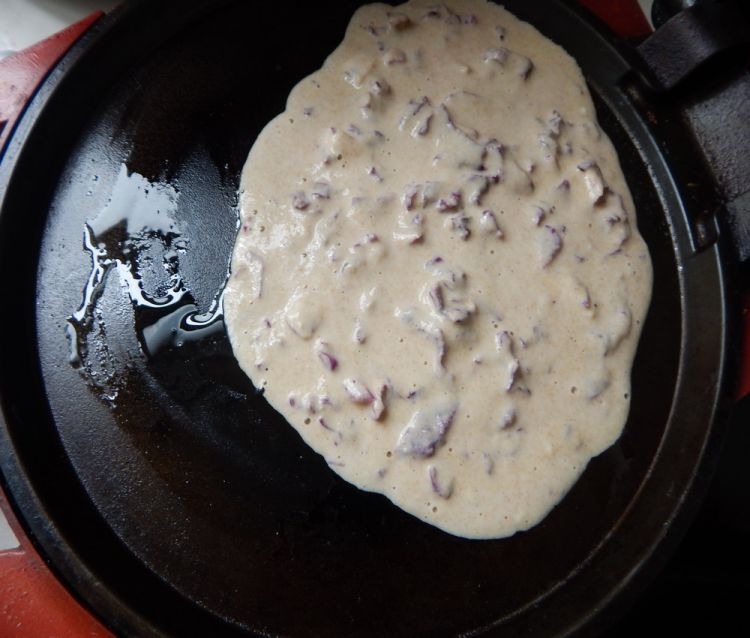 紫甘蓝煎饼步骤9