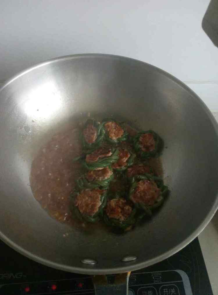 豇豆酿肉步骤11
