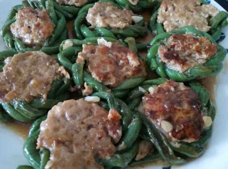 豇豆酿肉步骤12