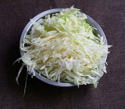 炝包菜丝步骤3