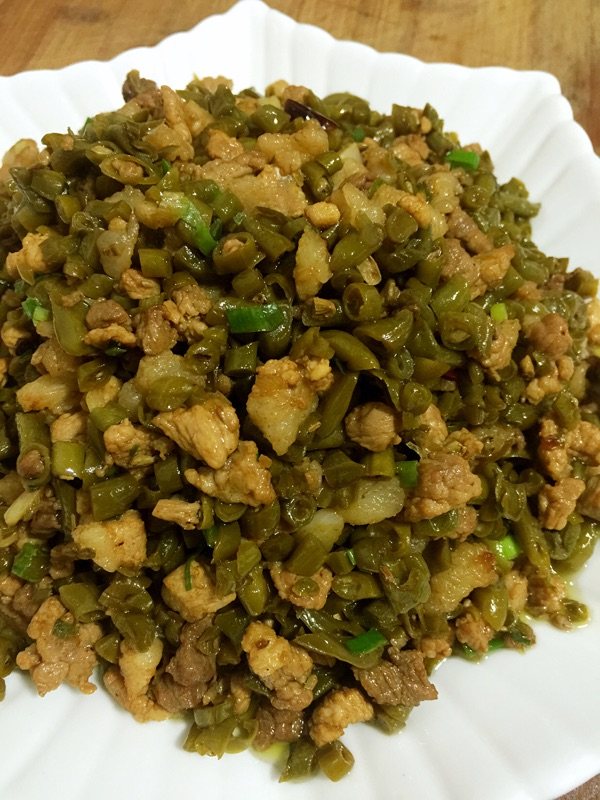 酸豆角炒肉丁步骤19