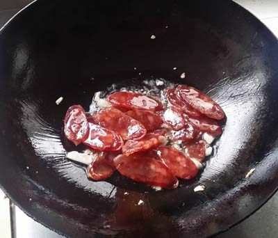春笋炒腊肠步骤4