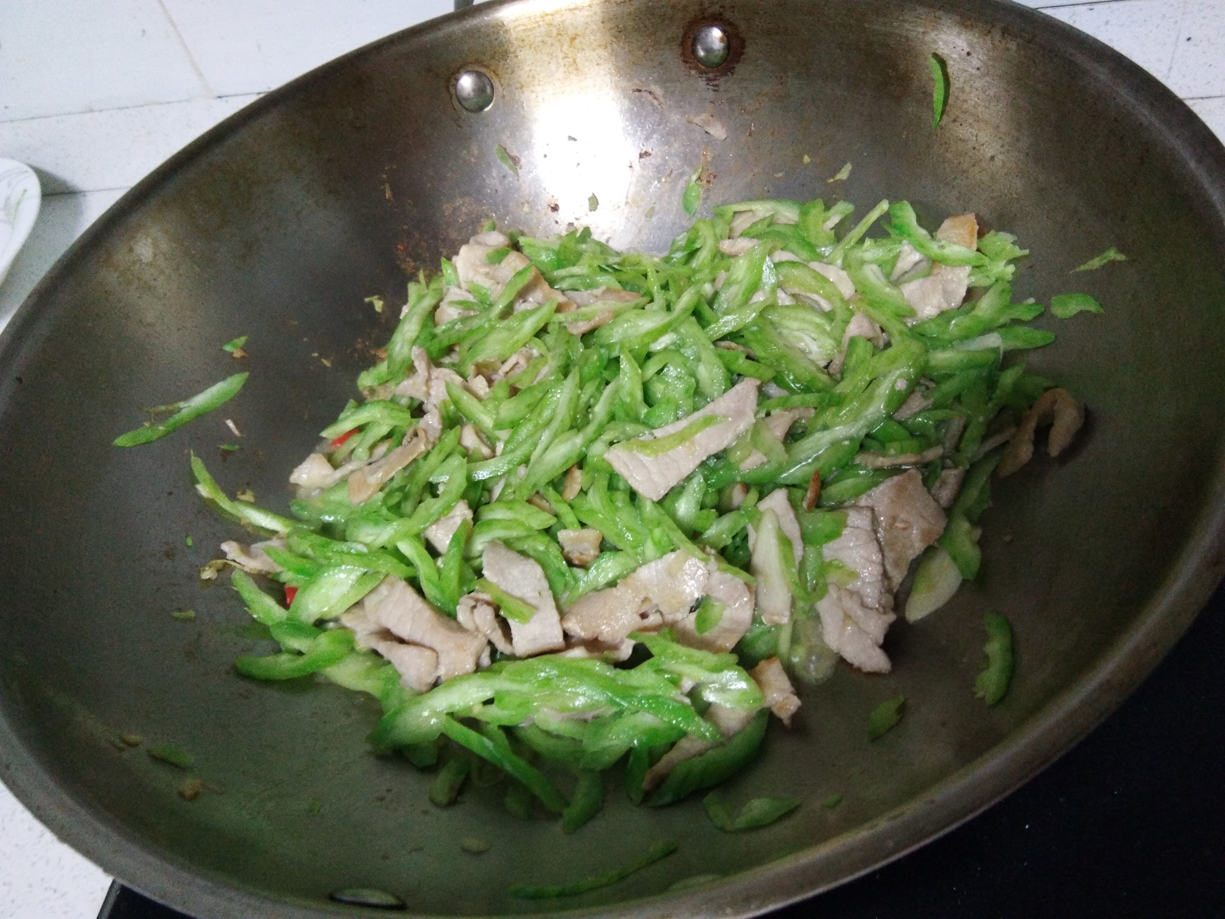 #润秋燥#蛇瓜炒瘦肉步骤8