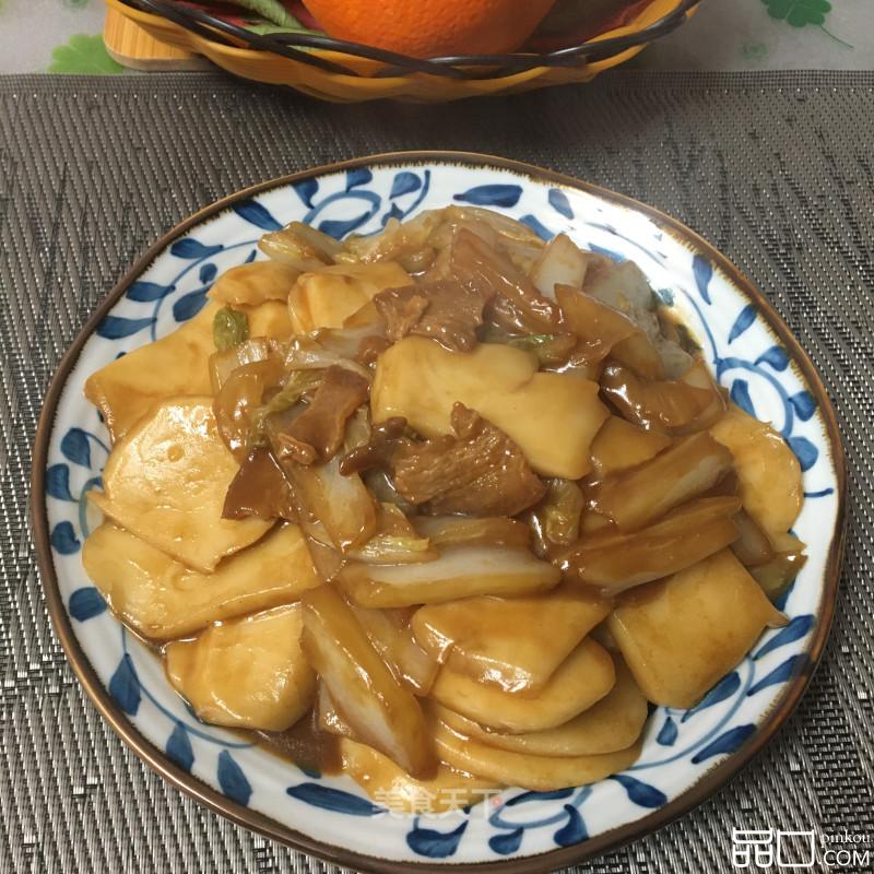 油渣白菜炒年糕