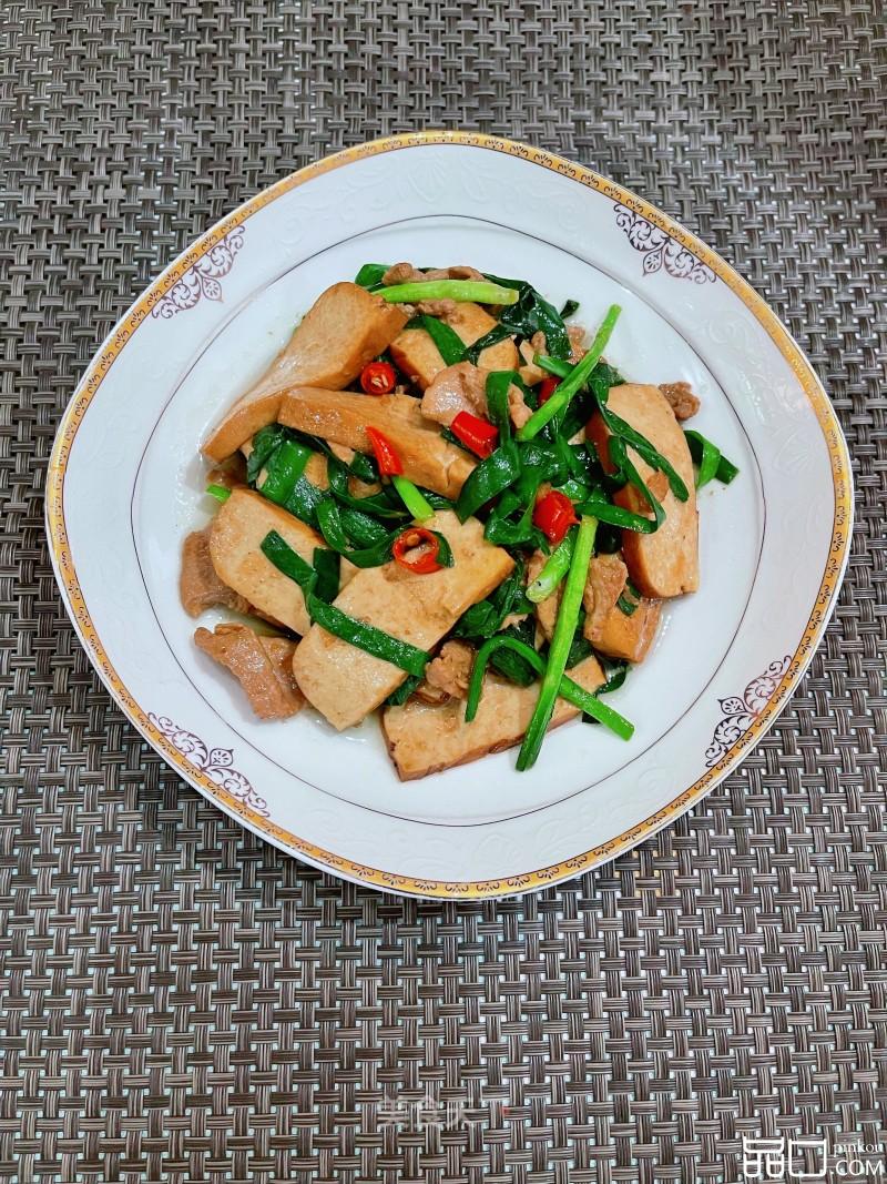 韭菜香干炒肉片