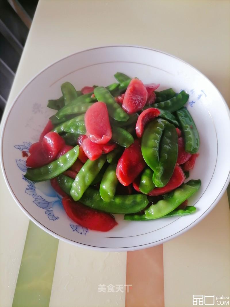 荷兰豆炒热狗