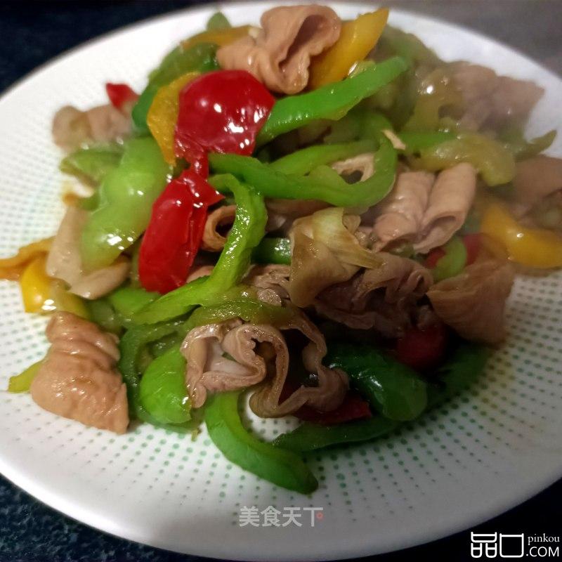 彩椒炒大肠