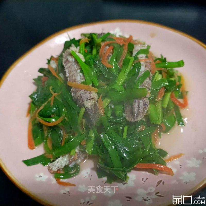 韭菜炒皮皮虾肉