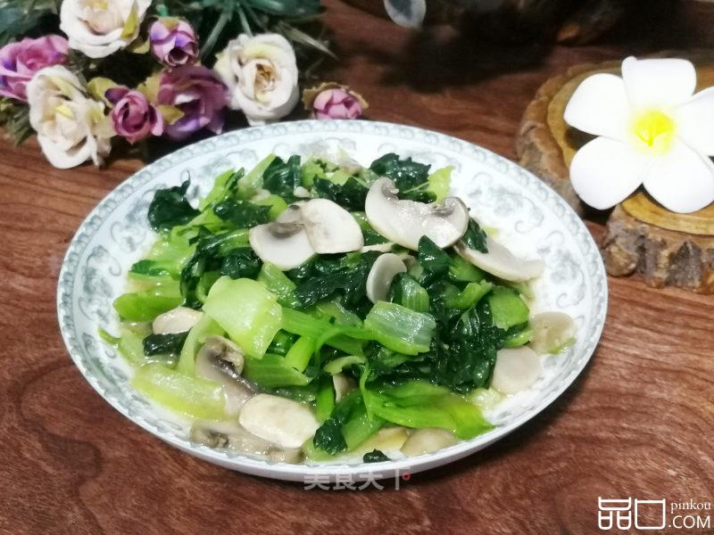 蘑菇炒青菜