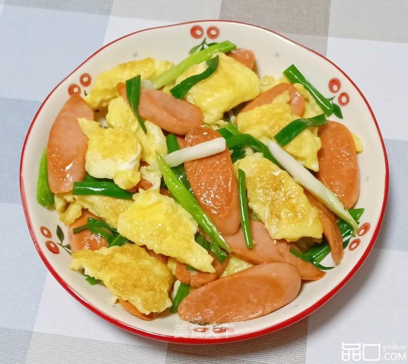 火腿肠炒鸡蛋