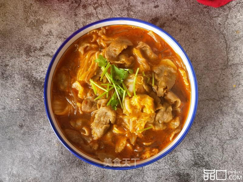 白菜粉条炖羊肉卷