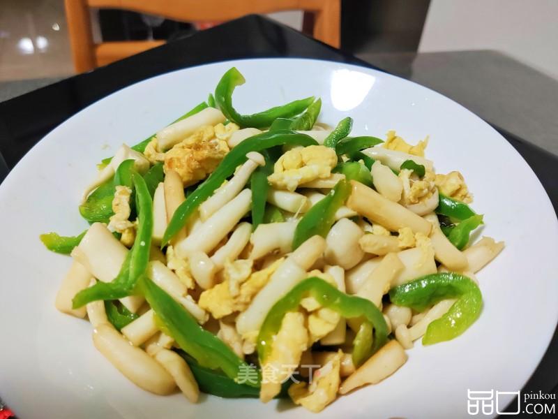 青椒白玉菇炒鸡蛋