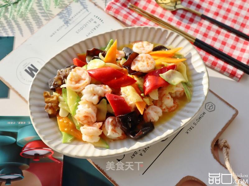 年夜饭五彩虾仁❗️宴客菜时蔬烧虾仁❤️家常小炒