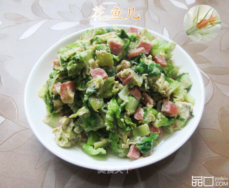 烤肠生菜炒鸡蛋