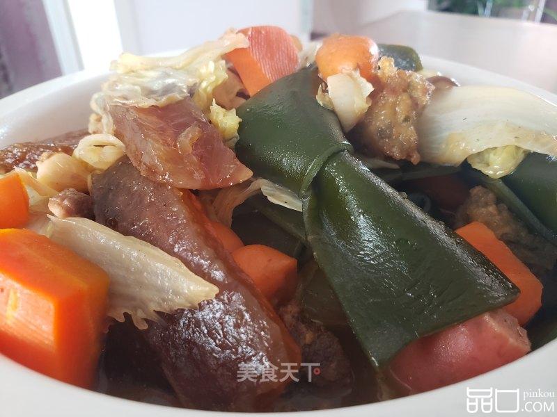 红萝卜白菜炖丸子