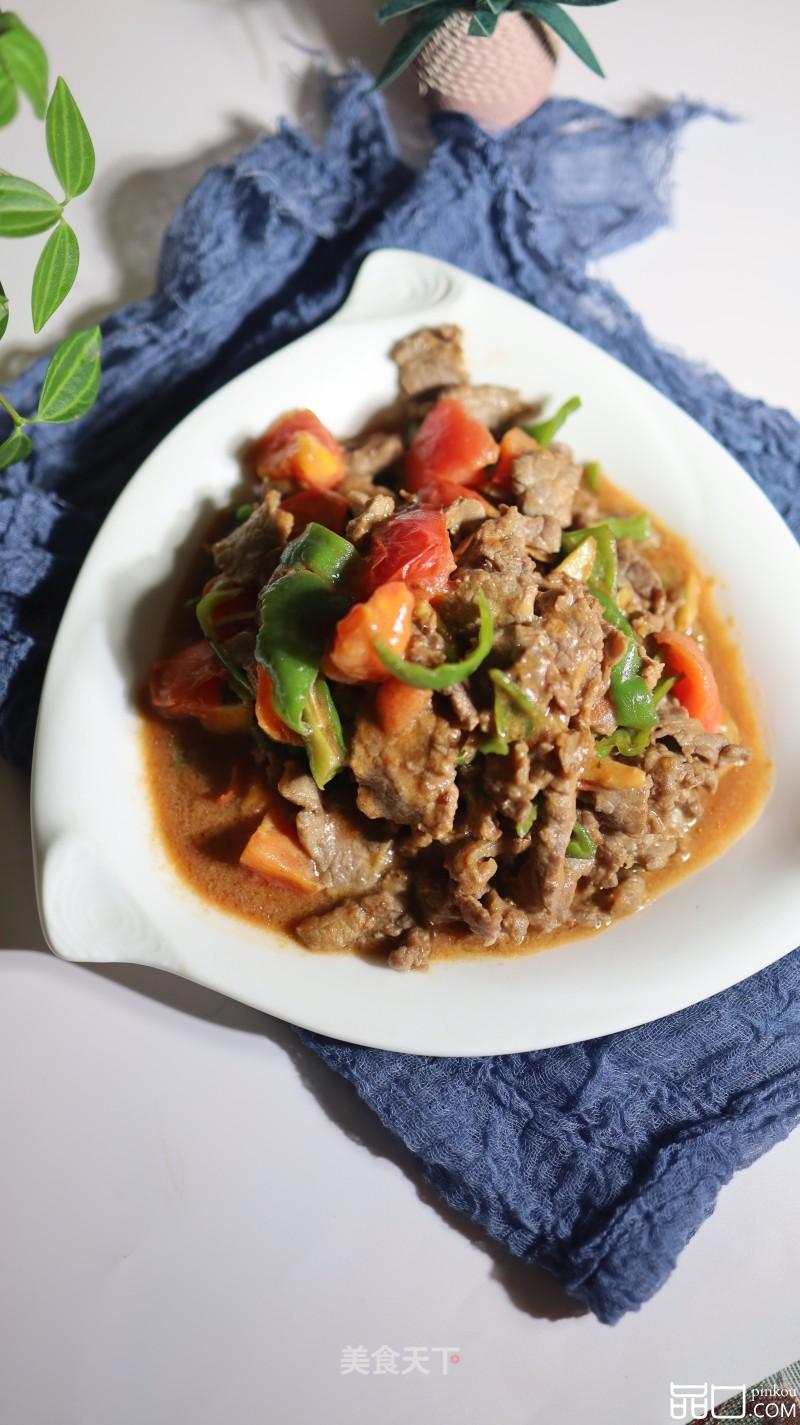青椒西红柿炒牛肉