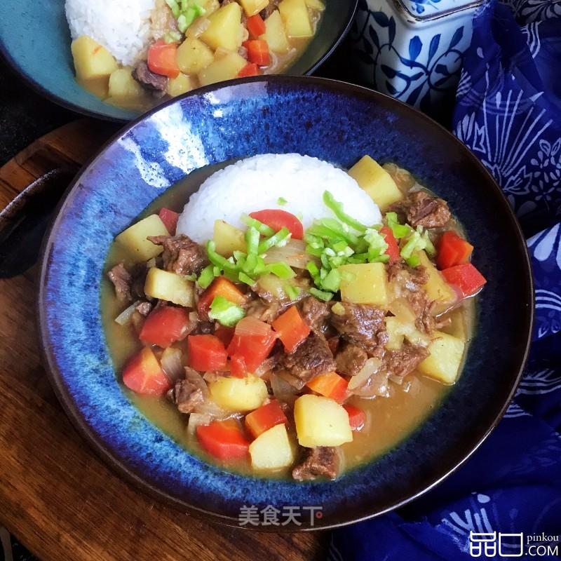 红萝卜咖喱牛肉饭
