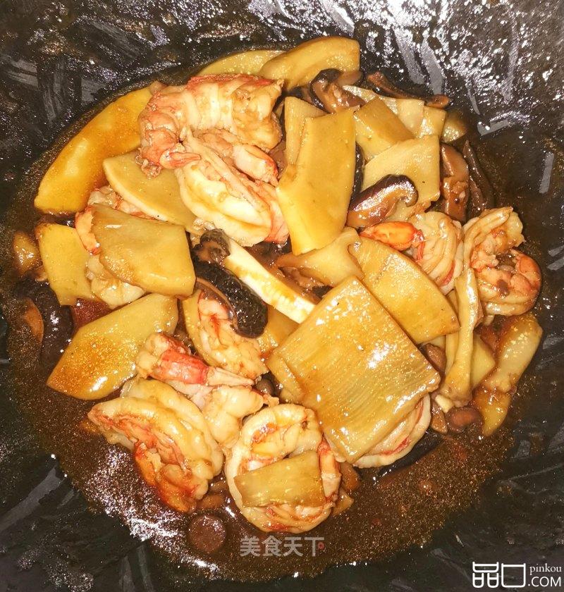 双冬炒红虾