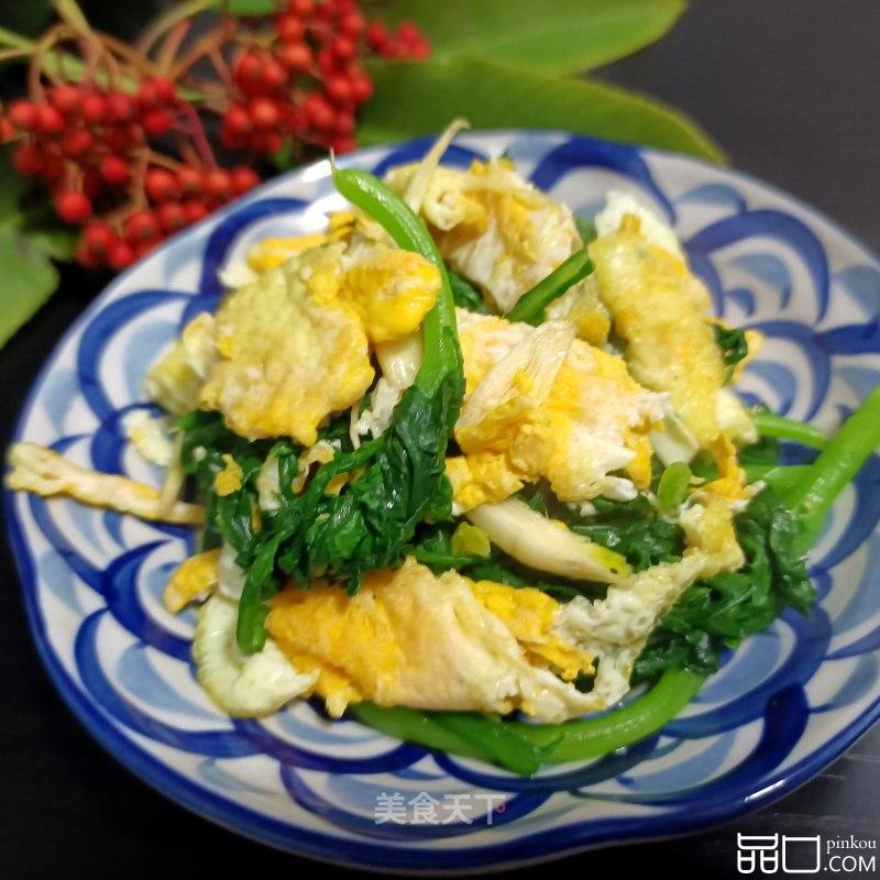 茼蒿拌煎蛋