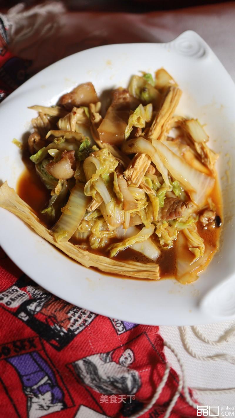 娃娃菜炒腐竹