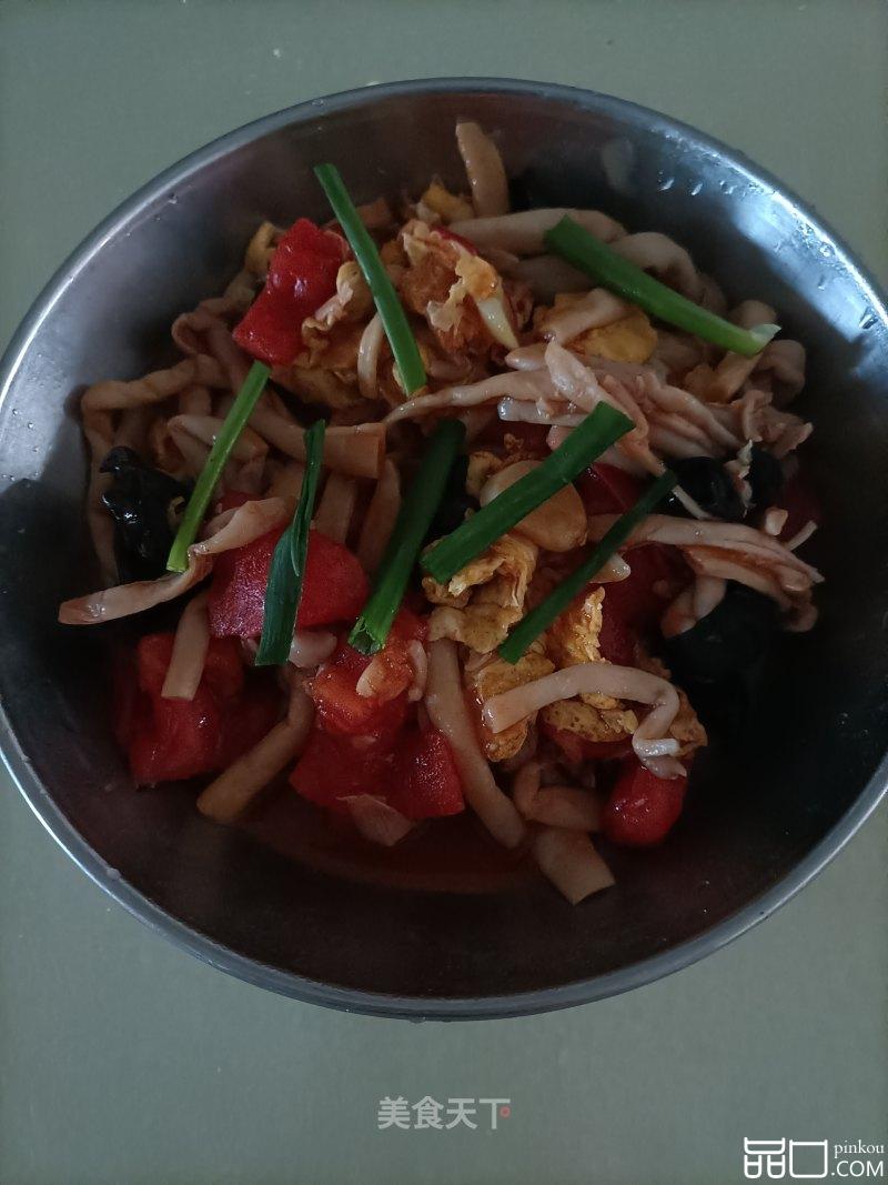 白玉菇番茄炒鸡蛋