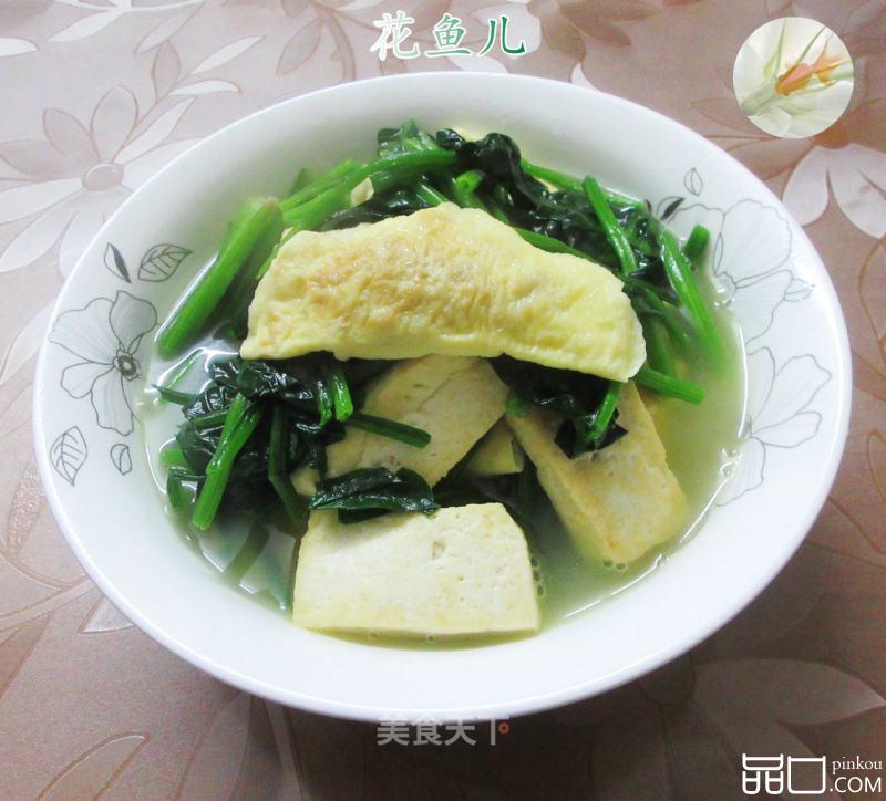 蛋饺豆腐菠菜