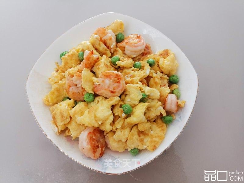 豌豆虾仁滑蛋