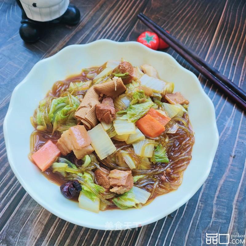 卤肉白菜炖粉条