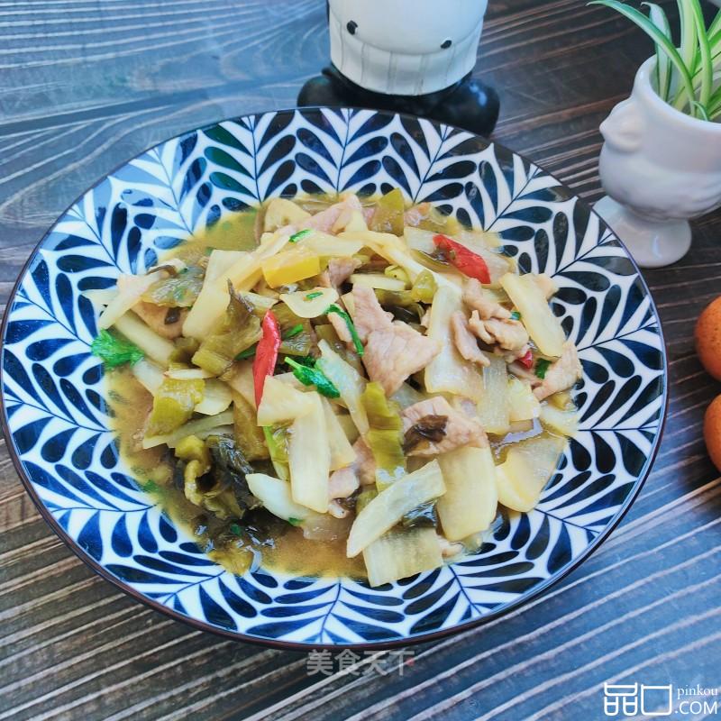 酸菜、白萝卜炒肉