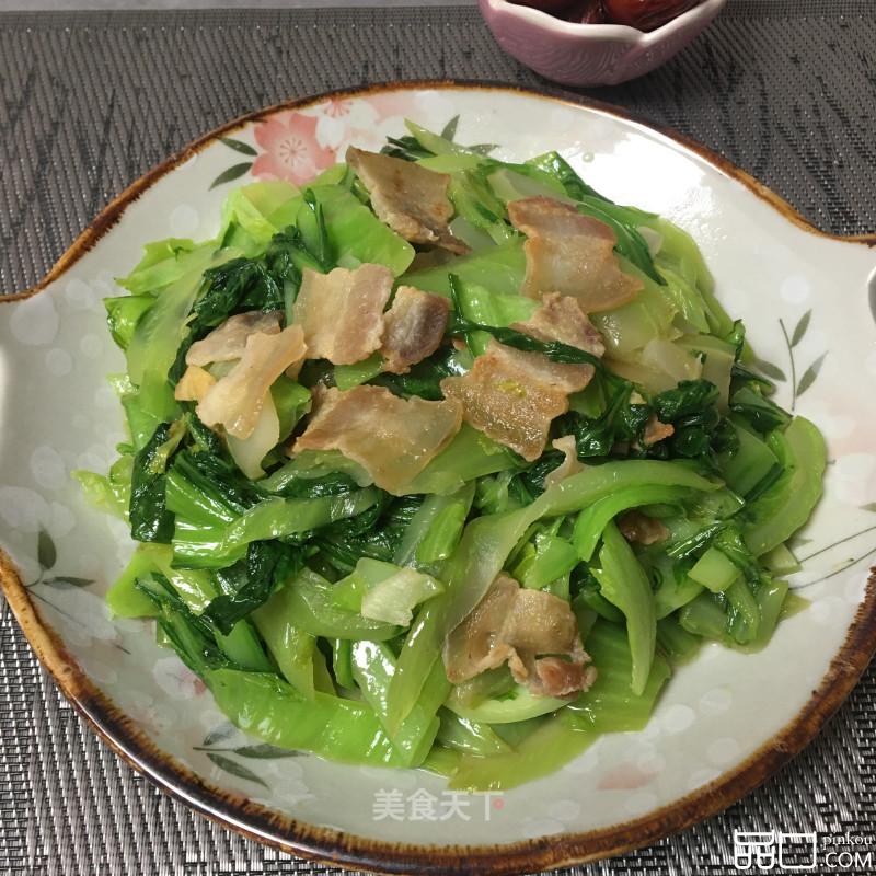 五花肉炒芥菜